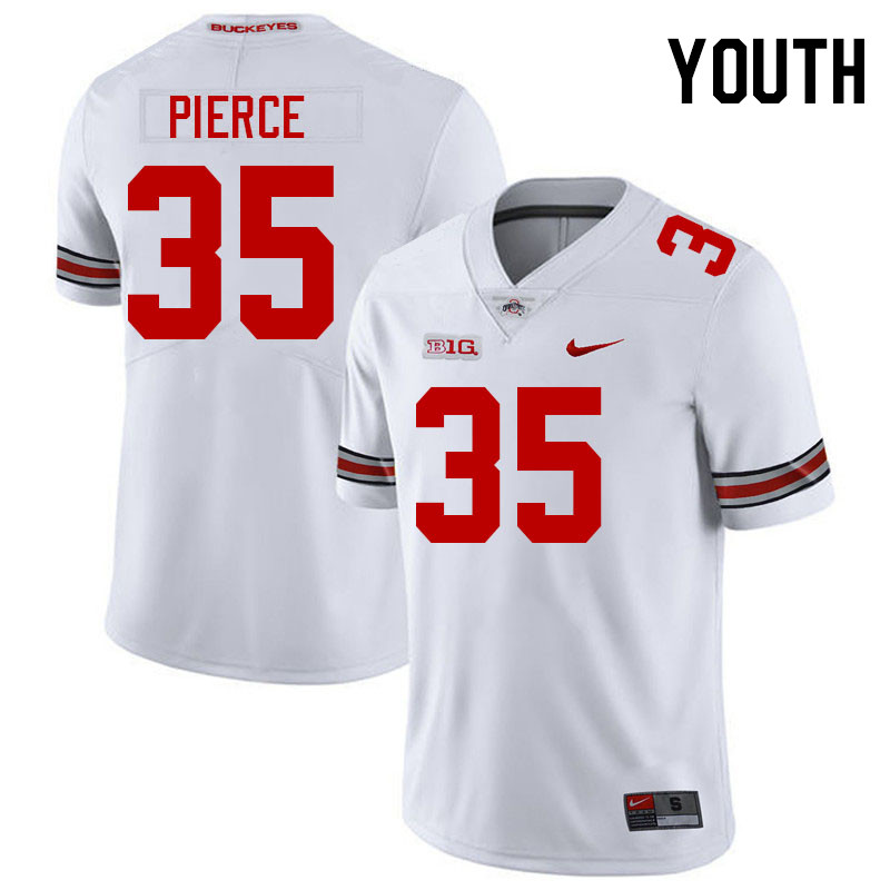 Ohio State Buckeyes Payton Pierce Youth #35 Authentic White College Football Jersey 2404OMXA4